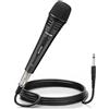 TONOR Microfono Dinamico per Karaoke con Cavo XLR da 5M, Microfono Palmare Professionale in Metallo Compatibile con Karaoke, Altoparlante, Amplificatore, Miscelatore per Canto Parlato, Matrimonio
