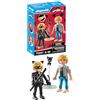 PLAYMOBIL Miraculous 71337: Adrien & Chat Noir, Avventura eroica, Inclusi Kwami Plagg, Avventure con Ladybug, Giochi di Ruolo, Giocattolo per Bambini dai 4 Anni in su