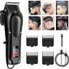 JINER Tagliacapelli Uomo, Rasoio Elettrico, Barba Capelli Professionale Corpo Macchinetta Regolabarba con 4 Pettini, Schermo LCD