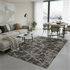 Jimri Tappeto a pelo corto, reversibile, per camera da letto e soggiorno, ingresso, corridoio, realizzato a macchina, morbido poliestere e cotone, grigio chiaro, dimensioni: 75 x 150 cm