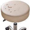 ZZDZW 1/2/4/6 Pezzi Copri Pouf Da Bar Rotondo Impermeabile Pelle PU Copriseduta Sedie Alta Elasticità Fodera Per Sedia Cuscino Copridivano Coprisgabello Da Bar Elastico Per Sedie ( Color : Khaki , Size : Se
