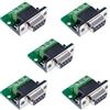 Oiyagai 5 pz D-sub DB9 Breakout Board Connettore 9 Pin 2 Row RS232 Porta seriale Solderless Morsettiera Adattatore (Rivettatura femmina)