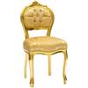 Way Home Store Sedia Musicista Barocco Stile Francese Luigi XVI Oro Gemme 44 x 48 x 85 cm