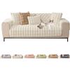 ShowyLive Copridivano Angolare con Penisola Destra/Sinistra Universale, Copriseduta divano 4/3/2/1 Posti Antiscivolo Antigraffio Gatto Cani Fodera per Divano (Beige, 70 * 210 CM)