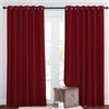 PONY DANCE Pannelli Divisori Tende Oscuranti con Anelli Tenda Termica Isolante Freddo Tende Moderne per Soggiorno Tende Camera da Letto 2 Pezzi L 200 x A 210 cm, Rosso