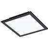 EGLO Salobrena 1 - Pannello LED, plafoniera quadrata, in plastica bianca e metallo nero, plafoniera per ufficio, corridoio e cucina, luce bianca neutra, 30 x 30 cm