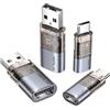 JSAUX Blocco Dati USB e Blocco Dati USB C(4 Pezzi), Data Blocker Trasparente Tipo A e Tipo C Solo per la Carica, Protezione Contro il Juice Jacking, Rifiuto dell'hacking e Ricarica Sicura