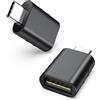 Syntech Adattatore da USB C a USB Confezione da 2 adattatori da USB-C maschio a USB3 femmina Compatibile con iPhone 17e, MacBook Neo/Pro Air 2021 iMac iPad Mini 6/Pro e altri dispositivi Spazio Nero