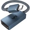 uni Adattatore da USB Tipo C/Thunderbolt 3 a HDMI 4K (Luce LED, Alluminio, Nylon), Compatibile con Mac Studio, MacBook Pro/Air, iPad Pro/Air 5, Galaxy, Surface, XPS ecc - Blu notte