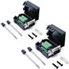 Oiyagai 2 Pezzi Adattatore DB9 RS232 D-SUB Maschio, Connettore Terminal Breakout 9 Pin con Custodia (Maschio con Vite)