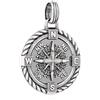 NKlaus 24 mm ciondolo a catena bussola argento 925 Stella Polare regalo di laurea 14032