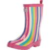 Hatley Printed Wellington Rain Boots Gummistiefel, Barca della Pioggia Bambina, Rainbow Stripes, 21 EU