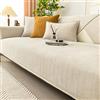 ACICS Funny Fuzzy Couch Cover, Copridivano for Cani, Copridivano Protettore for Mobili in Tessuto di Ciniglia A Spina di Pesce, Copridivano Antiscivolo (Color : Beige, Size : 70 * 120cm)