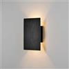 ouglres Ougles Lampada Da Parete In Legno, Applique Nera Per Interni Con Interruttore, Lampada Da Notte Vintage a Led Bianco Caldo, Applique Moderno Per Camera Da Letto Soggiorno Corridoio, Scala, 8w, 1pack