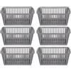Whitefurze 25 cm argento plastica Handy cestino portaoggetti - Set di 6