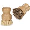 cutefly ZOCIPRO 2 Pezzi Spazzola Piatti di Bambù, Spazzola Ecologica e Sana in Bambù per la Pulizia di Lavandino in Metallo Pressofuso, di Bagno, Spazzola per Piatti Naturali con Setole Dure e Morbide
