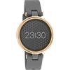 Oozoo Q4, smartwatch unisex, 39 mm, con cinturino in silicone da 16 mm, per uomo e donna, orologio fitness con contapassi, orologio sportivo per iOS e Android, grigio/oro rosa, cinghie