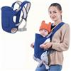 HEYOUTH Marsupio Neonato,Marsupio Neonato 0-24 Mesi,Fascia Porta Bebe,Marsupio Neonati Ergonomico, Porta Bambino da 0-24 Mesi(Inferiore a 15kg) Puro Cotone Traspirante Leggero per Neonati