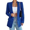 Kingkingma Cappotto Donna Chic ed Elegante Top Casual Tinta unita Tipo Blazer Giacca Sottile alla Moda Cardigan Manica Lunga Risvolto, Blu2, M