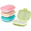 HOLEMZ Portapillole Portatile 4 Pezzi Organizzatore Medicine Piccolo Settimanale Plastica Giornaliero per Farmaci Vitamine Olio di Pesce Borsa Tascabile Quotidiano con 8 Scomparti