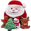Decorazioni natalizie per bambole di alce in peluche di Babbo Natale per