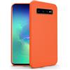 N NEWTOP Cover Compatibile per Samsung Galaxy S10 Plus, Custodia TPU SOFT Gel Silicone Ultra Slim Sottile Flessibile Case Posteriore Protettiva (Arancione)