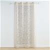 Douceur d'Intérieur, tenda trasparente con occhielli (140 x 240 cm) Karla, tortora, tulle operato applicato