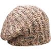 Melegari Berretto a Maglia Misto Lana | Lurex | Long Beanie | Made in Italy | Floppy Hat | Autunno Inverno (Rosa)