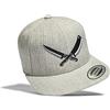 Baddery cap: Il Macellaio - Beccaio Griglia Grigliare BBQ Grill Grigliata Cuoco Cuciniere - Flexfit Snapback Basecap con Ricamo - Berretto Cappello Regalo - Regalo Uomini Donne (Grigio One Size)