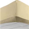 Passion Lenzuolo 100% cotone sotto con angoli elasticizzati, matrimoniale una piazza e mezza o singolo materasso di altezza 25cm (Singolo 90x200+25/30, Beige)