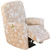 Yekuhe 1 posto Copripoltrona Relax Reclinabile Elettrica con Braccioli Completo 4-Pezzo Fodera per Poltrona Elasticizzato con Tasche, Minimalismo Coprisedile Poltrona Lavabile Antiscivolo Copripoltrona ( Col