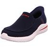 Skechers Delson 3.0 Cabrino, Slip-On Uomo, Maglia Blu Marino, 46 EU