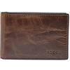 Fossil Derrick Money-Clip Portafoglio Bifold Uomo, Marrone, Taglia unica