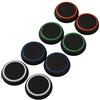 BoomTeck 4 Pair / 8 Pcs Replacement Silicone Thumb Grip Stick thumbstick analogici Joystick Cap Cover per PlayStation PS4 / PS3 / Xbox One/Xbox 360/ Nintendo Wii U Game Controllers Black