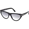 Tom Ford Occhiali da Sole AMBER-02 FT 0990 Black/Smoke Shaded 56/16/140 donna