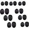 JCKD 9 paia di auricolari di ricambio, tappi auricolari universali in silicone di ricambio per cuffie in-ear, 3 diverse dimensioni (S/M/L), compatibili con la maggior parte delle cuffie(Nero)