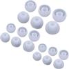 JCKD 9 paia di auricolari di ricambio, tappi auricolari universali in silicone di ricambio per cuffie in-ear, 3 diverse dimensioni (S/M/L), compatibili con la maggior parte delle cuffie(trasparente)