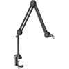TONOR Braccio per microfono, Mic Microfono Stand Desk con Rialzo, Completamente Regolabile per Podcast, Streaming, Gaming, Home Office, Registrazione, 40 cm +40 cm, 20 cm extra alto, T50