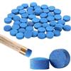 MAXQUU Punte per stecche da 50 pezzi di qualità professionale, punte di ricambio per stecche da piscina e snooker, punte in pelle per stecche da biliardo e snooker, kit di riparazione e installazione.