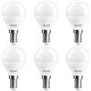 DiCUNO Lampadina LED E14 G45, 5W Equivalente 50W, 550lm, Luce Bianca Calda 2700K, CRI 90, Lampadine Sfera P45 LED, Attacco E14 Piccolo, Non dimmerabile, Angolo 220°, Basso Consumo, 6 Pezzi