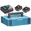 Makita KIT ENERGY MAKITA 198116-4 18V 6,0 AH COMPOSTO DA: VALIGETTA MAKPAC + 2 BATTERIE BL1860B + DC18RC