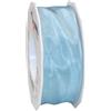 Präsent, Nastro con Filo Metallico Lyon, 25 m x 40 mm, Blu (Blue)