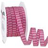 PRÄSENT Vichy - Nastro decorativo magenta/bianco, 20 m, 10 mm di larghezza, nastro a quadretti per decorazioni colorate e confezioni regalo, per occasioni festive