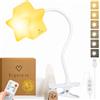 ErgoJoJo Luce a stella con clip a LED, dimmerabile, per neonato, ideale per l'allattamento al seno per culla, una lampade da comodino, luce da lettura e lampada da scrivania