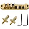 KIMISS Wilkinson Locking Roller Bridge Tune O Matic Alloy 1 Set Alloy Roller Saddle Bridge Parte di Ricambio per Chitarra Elettrica Style 6 Corde (argento) (GOLD)