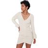 Trendyol Abito Slim Standard Regolare Vestito, Beige, S Donna