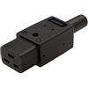 PremiumCord Connettore di Alimentazione 230 V Femmina 16 A, IEC C19, IEC60320, Colore Nero