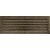 KRATKI Griglia di ventilazione KRATKI FRESH | 17 x 49 cm | Nero-oro | Griglia aria calda con lamelle in acciaio | Griglia di scarico per ventilazione camino | Per ogni tipo di interno