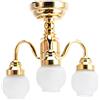 VBESTLIFE Lampadario per Casa delle Bambole 1:12, Decorazione per Plafoniera a LED in Miniatura con Luce a LED per Casa delle Bambole per Casa delle Bambole 1:12