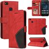 WenBaby Custodia per Huawei Honor 8 Lite/P9 Lite/P8 Lite Flip Caso in PU Pelle Premium Custodia,Kickstand e Slot per Schede con Magnetica Portafoglio Caso Cover,Rosso